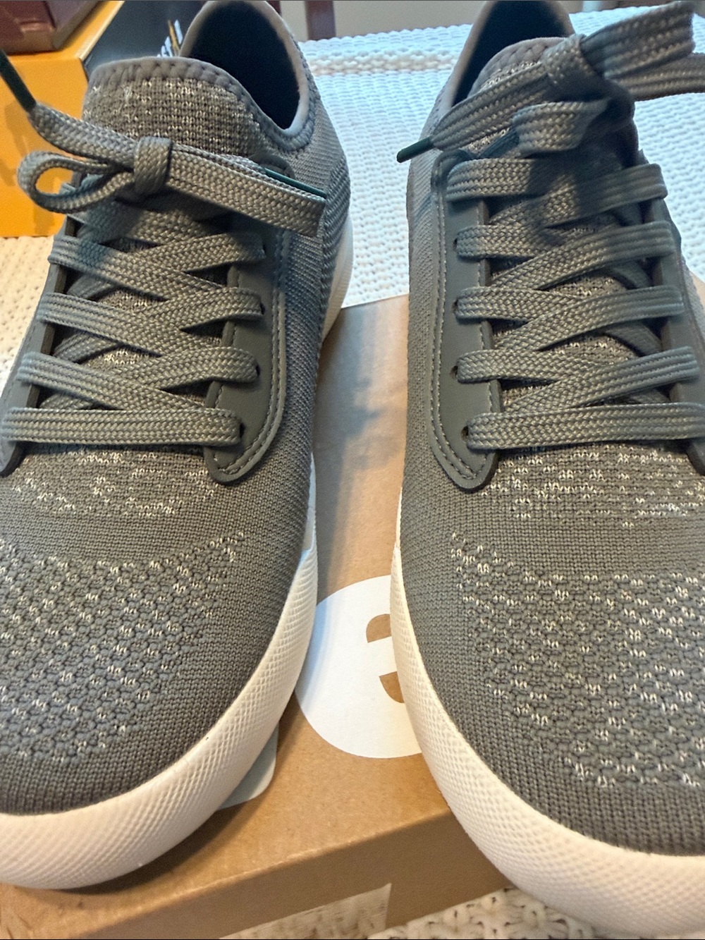 Vessi woman’s Grey Knit Lace-Up Sneaker - Picture 2 of 6